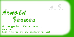 arnold vermes business card